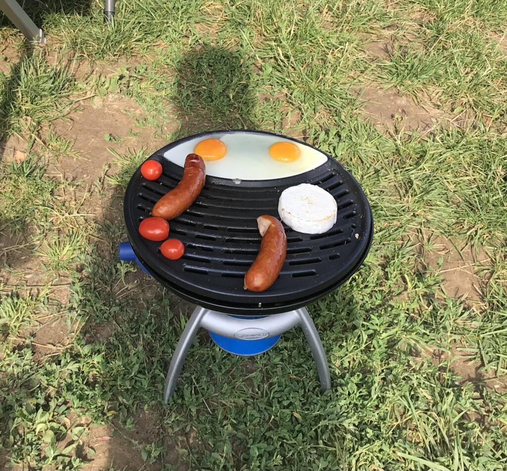 jajka sadzone na party grill