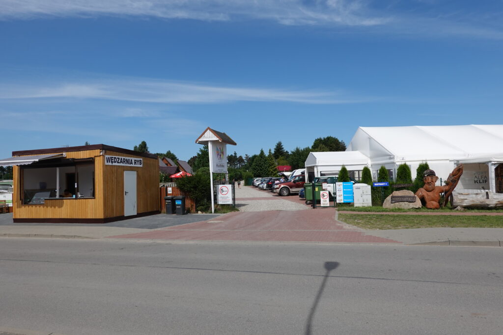 kemping Alfa Klif Gaski Baltic Sea Resort widok na wjazd do osrodka