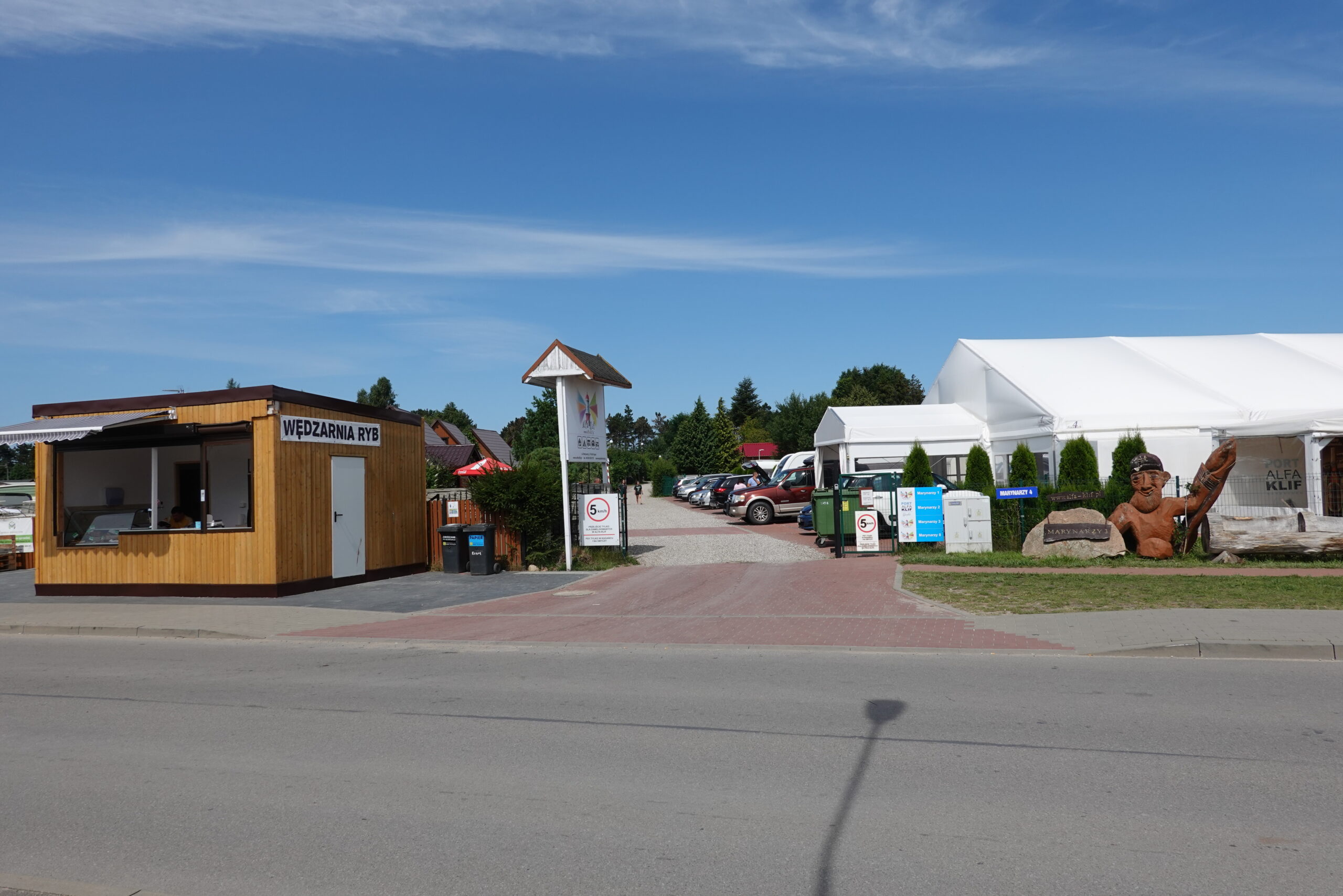 kemping Alfa Klif Gaski Baltic Sea Resort widok na wjazd do osrodka