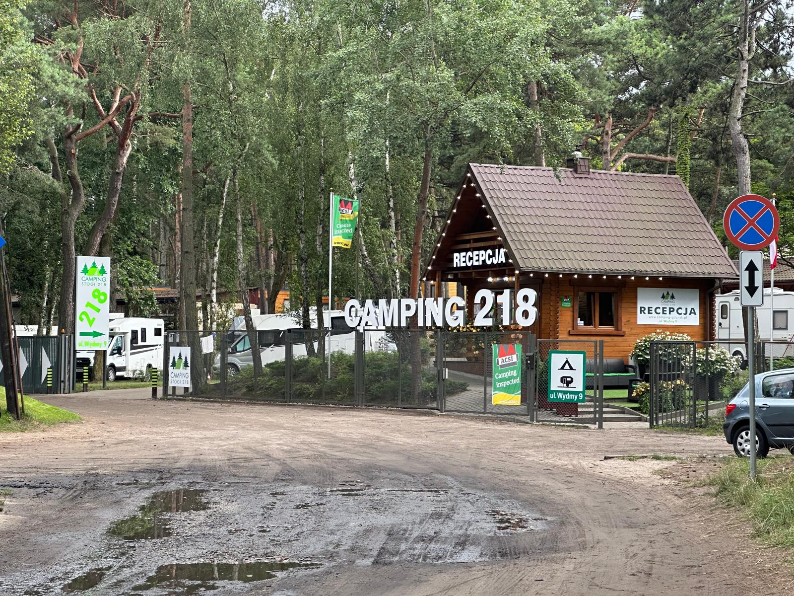 Camping 218 w Gdańsku. Spory kemping.