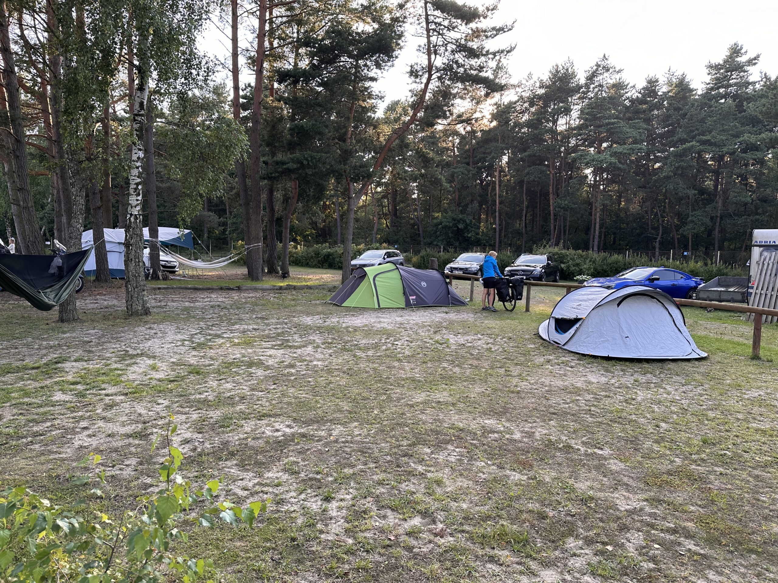 my, rowery inasz namiot w Osadzie nad Woda w lazach