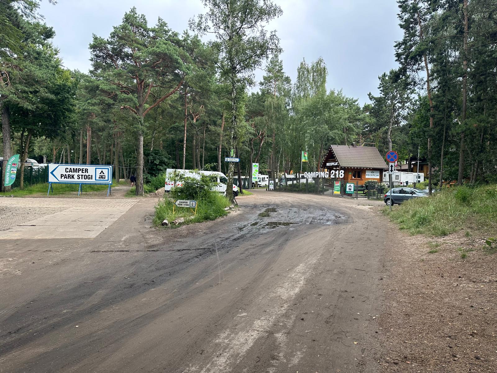 rozwidlenie na camping 218 i camperpark